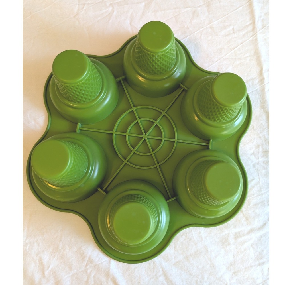 Set of 6 Green Silicone Ice Cream Cone Holder Molds | 36 Total | Dessert Form - Picture 6 of 16